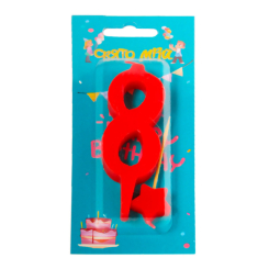 Аксесуари для свят - Свічка Свято мрій Цифра 8 (60593) Аксесуари для свят - Свічка Свято мрій Цифра 8 (60593)