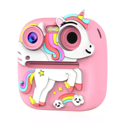 Фотоапарати - Дитяча камера з миттєвим друком Remzona Fun Moments рожева (KCP-02/2) Фотоапарати - Дитяча камера з миттєвим друком Remzona Fun Moments рожева (KCP-02/2)