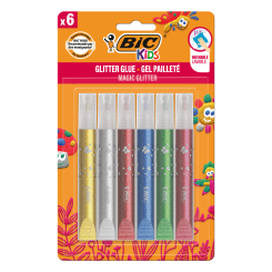 Канцтовари - Клей з блискітками BIC Kids Glitter glue 6 штук (bc893269) Канцтовари - Клей з блискітками BIC Kids Glitter glue 6 штук (bc893269)