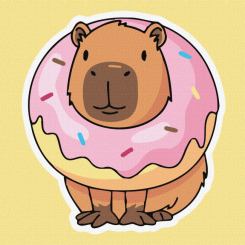 Товари для малювання - Картина за номерами Ідейка Солодкий капібара 30х30 см (KHO6742) Товари для малювання - Картина за номерами Ідейка Солодкий капібара 30х30 см (KHO6742)