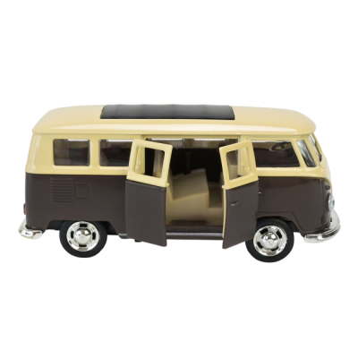 Автомоделі - Автомодель Автопром Volkswagen T1 коричнево-бежева (4387/2)#4