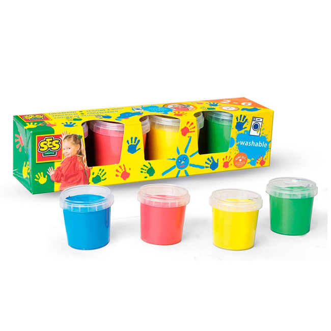 Канцтовари - Набір фарб Пальчикові фарби SES (0305S)#2