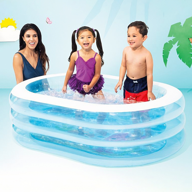 Для пляжу і плавання - Надувний овальний басейн Кит (57482)#6