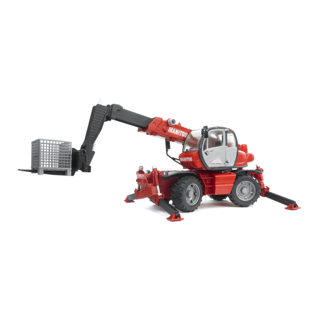 Транспорт і спецтехніка - Дорожній навантажувач Bruder Manitou із телескопічною стрілою (2129) (02129)#2
