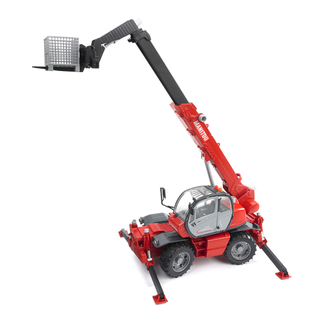 Транспорт і спецтехніка - Дорожній навантажувач Bruder Manitou із телескопічною стрілою (2129) (02129)#4