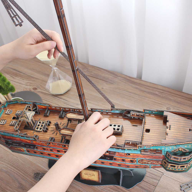 3D-пазли - Тривимірна головоломка-конструктор CubicFun Іспанська армада Сан Феліпе (T4017h)#3