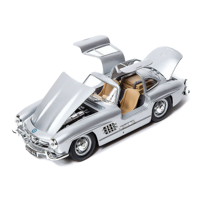 Автомоделі - Автомодель Bburago Mercedes-Benz 300 SL 1954 срібляста (18-22023 silver)#3