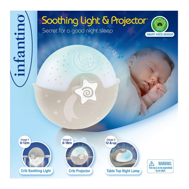 Нічники, проектори - Світильник Спокійні сни INFANTINO Сірий (004909I)#2