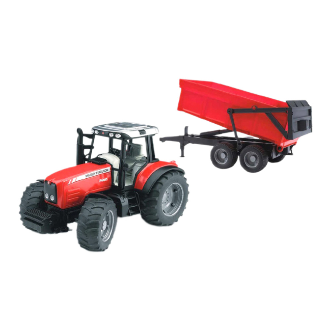 Транспорт і спецтехніка - Трактор Bruder Масей з причепом 1:16 (02045)#2
