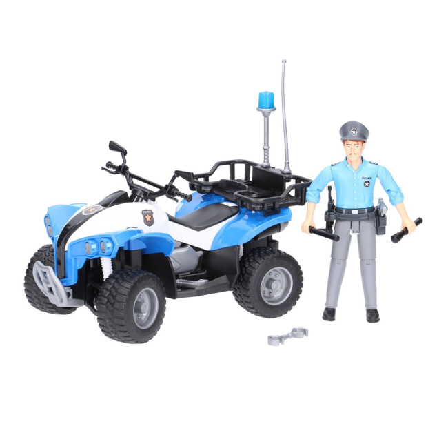 Транспорт і спецтехніка - Ігровий набір Bruder Поліцейський квадроцикл і фігурка (63010)#3