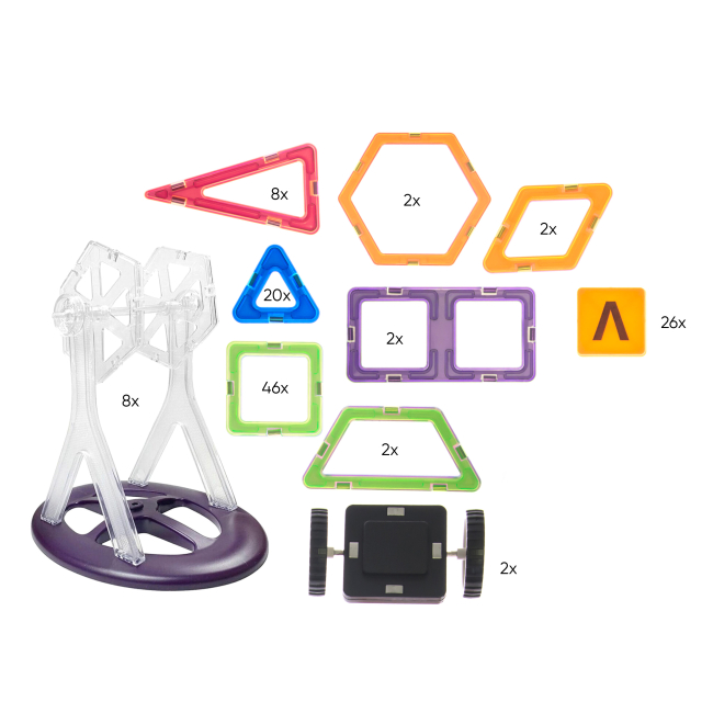 Магнітні конструктори - Конструктор Magplayer Магнітний набір 118 елементів (MPT-118)#8