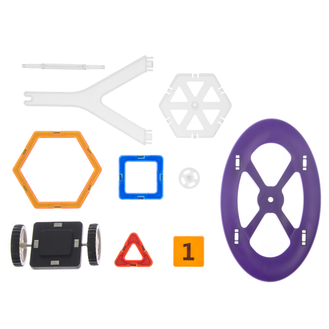 Магнітні конструктори - Конструктор Magplayer Магнітний набір 66 елементів (MPT-66)#2