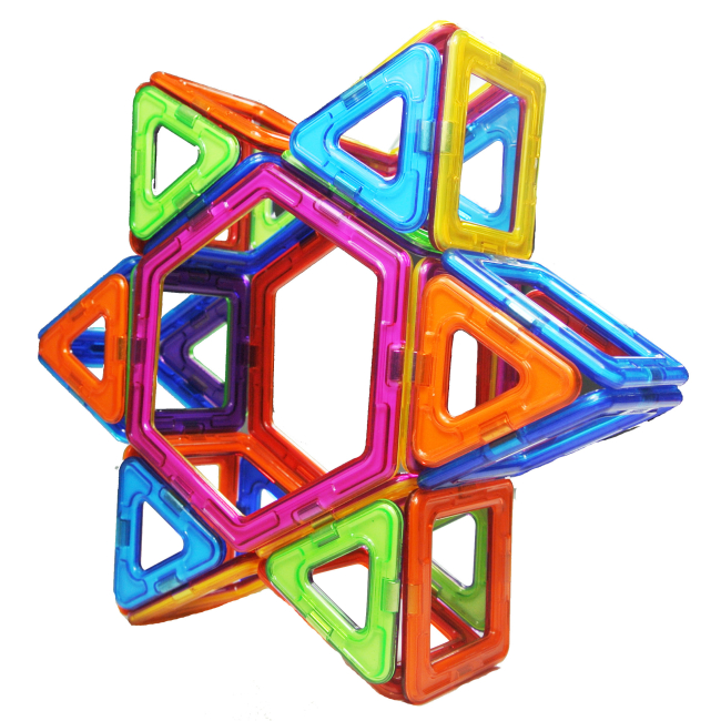 Магнітні конструктори - Конструктор Magplayer Магнітний набір 66 елементів (MPT-66)#3