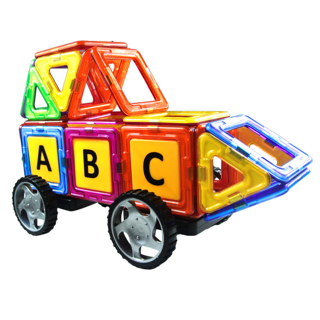 Магнітні конструктори - Конструктор Magplayer Магнітний набір 66 елементів (MPT-66)#7