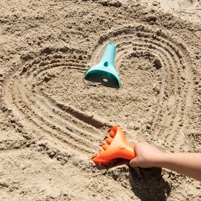 Набори для пісочниці - Ігровий набір Quut Raki для піску та снігу помаранчеві грабельки (170723)#3