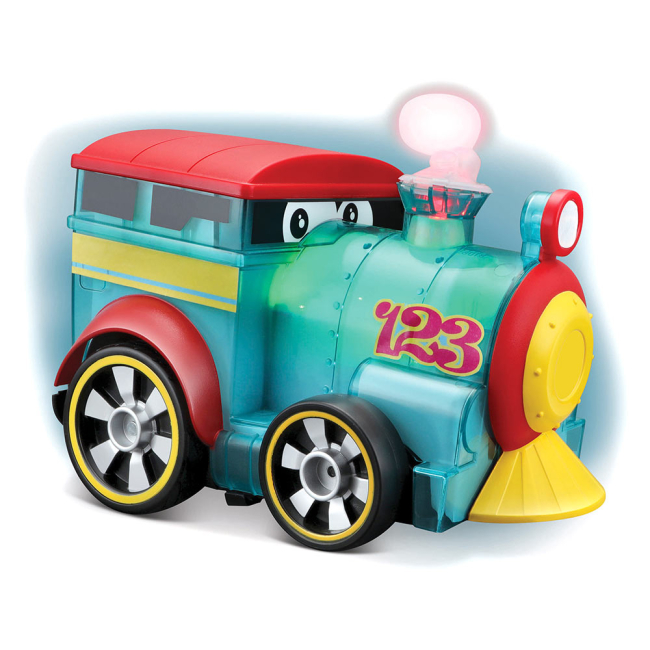 Залізниці та потяги - Іграшковий паровозик Bb junior Push and glow із ефектами (16-89005)#3