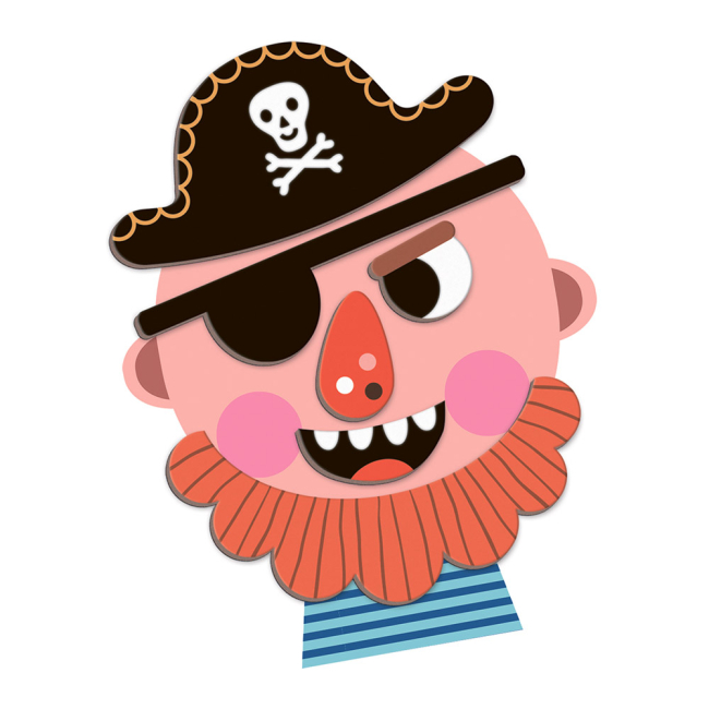 Навчальні іграшки - Магнітна книга Janod Смішні обличчя — хлопчик (J02716)#3