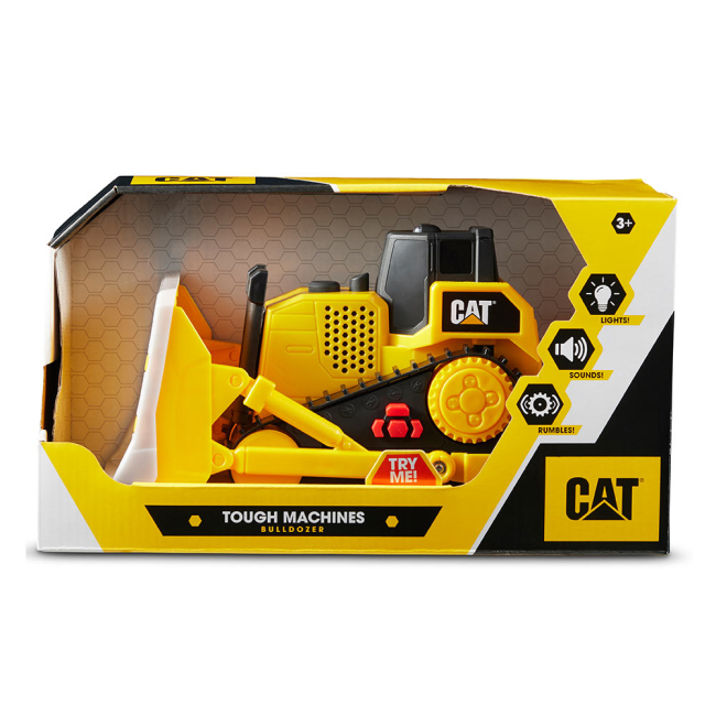 Транспорт і спецтехніка - Бульдозер CAT Міцні помічники зі світлом і звуком 25 см (82287)#3