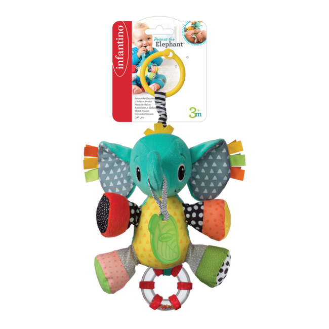 Підвіски, мобілі - Підвіска-брязкальце Infantino Слоник (005378I)#2