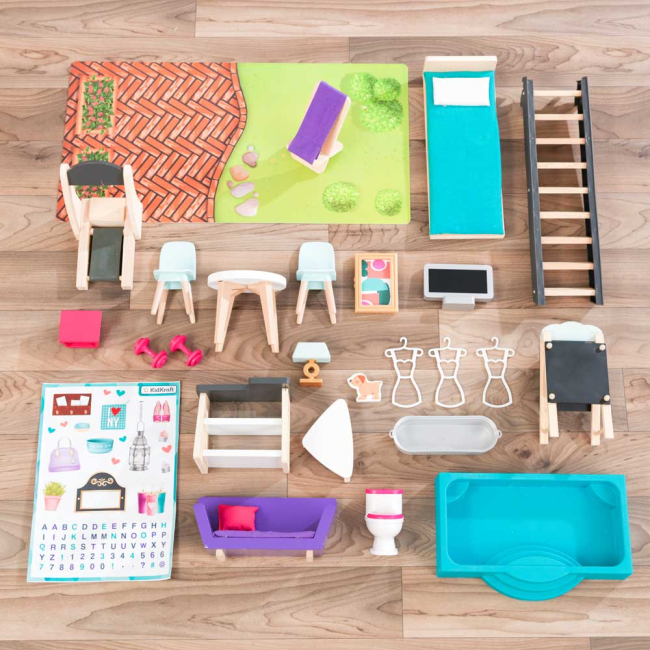 Меблі та будиночки - Ляльковий будиночок KidKraft Бьянка сіті із ефектами (65989)#2