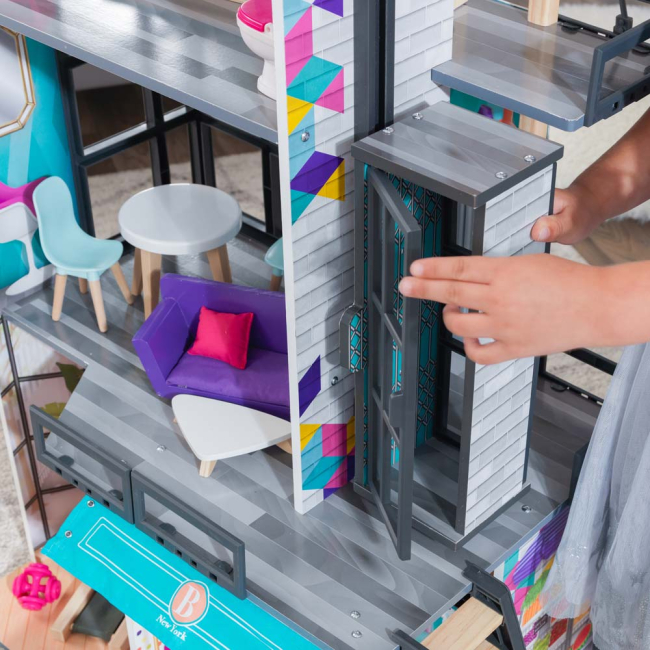 Меблі та будиночки - Ляльковий будиночок KidKraft Бьянка сіті із ефектами (65989)#4