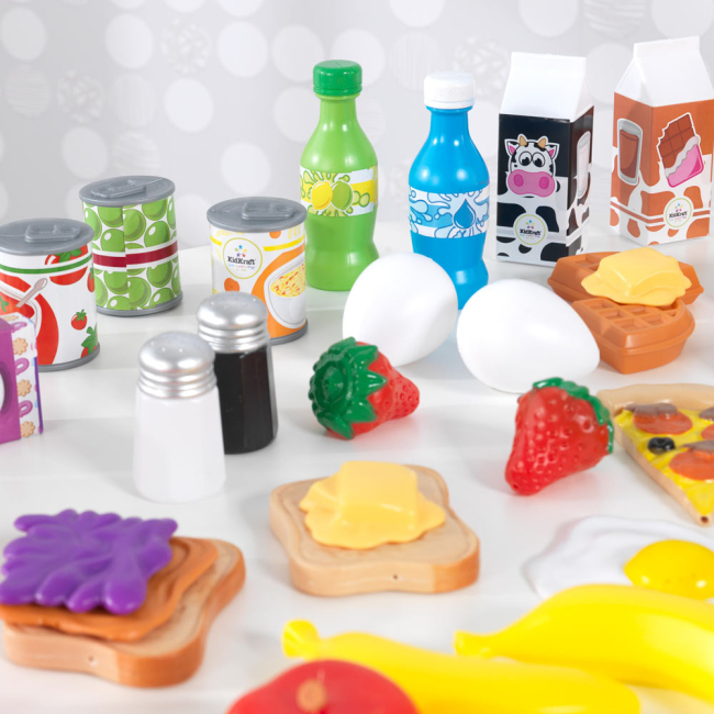 Дитячі кухні та побутова техніка - Ігровий набір KidKraft Смакота 115 предметів (63330)#3