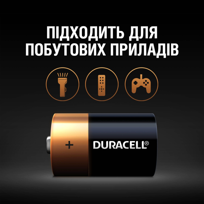 Акумулятори і батарейки - Батарейки лужні Duracell Basic D 1.5V LR20 2 шт (5000394052512b)#4