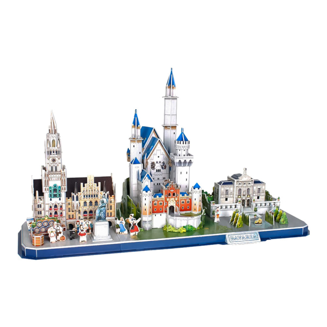 3D-пазли - Тривимірний пазл CubicFun City line Баварія (MC267h)#2