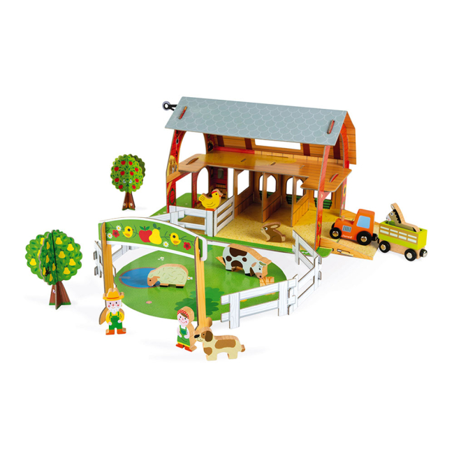 Фігурки чоловічків - Ігровий набір Janod Ферма з тваринами 3D (J08577)#3