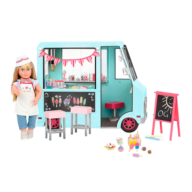 Транспорт і улюбленці - Транспорт для ляльки Our Generation Фургон із морозивом (BD37252Z)#3