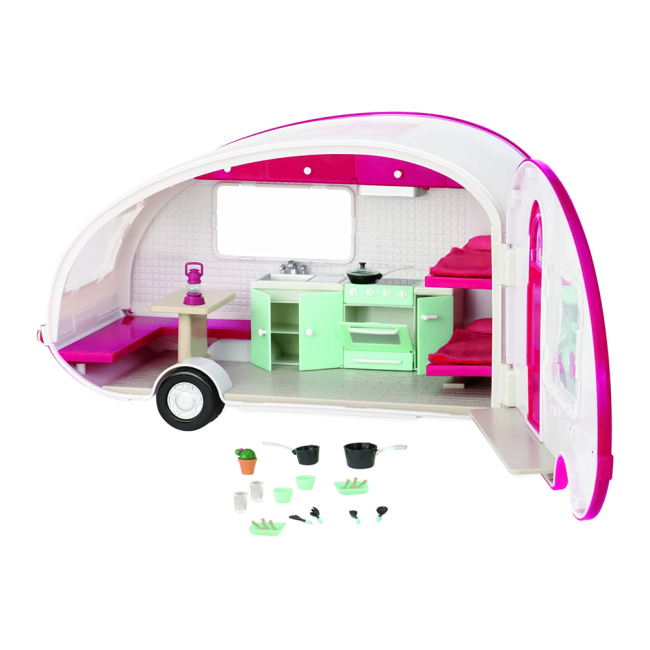 Транспорт і улюбленці - Машинка Lori Рожевий кемпер із світловим ефектом (LO37011Z)#2