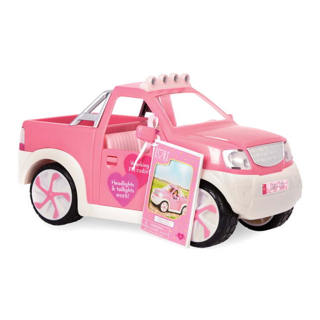 Транспорт і улюбленці - Машинка Lori Рожевий джип зі звуковим ефектом (LO37033Z)#3