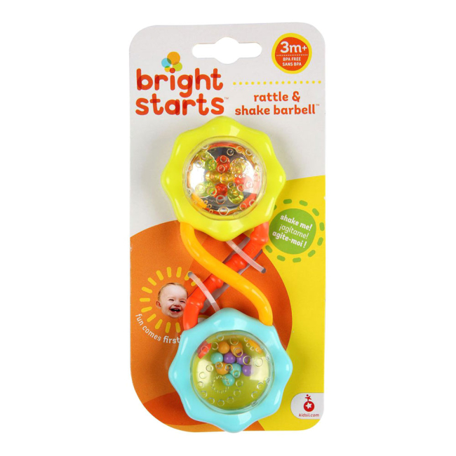 Брязкальця, прорізувачі - Брязкальце Bright Starts Rattle & Shake Barbell (8188) (74451081888)#2