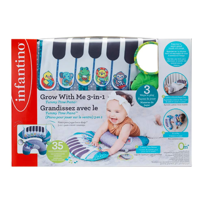 Розвивальні килимки - Подушка Infantino Єнот-рояль зі звуковими ефектами 3 в 1 (313021I)#2