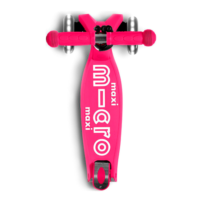 Самокати - Самокат Micro Maxi deluxe led рожевий складаний (MMD096)#3