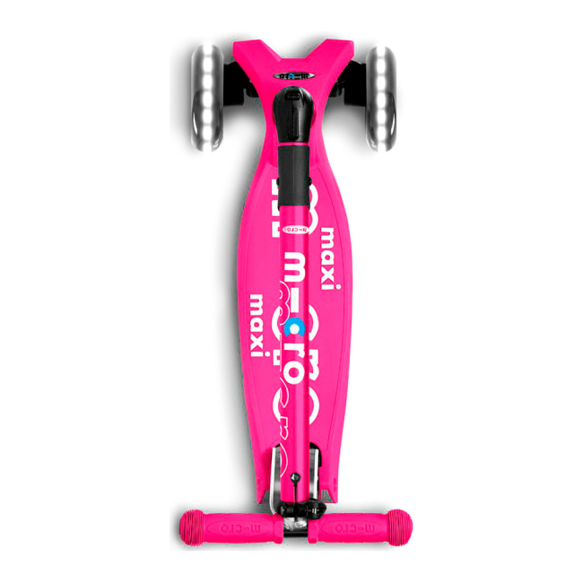 Самокати - Самокат Micro Maxi deluxe led рожевий складаний (MMD096)#4