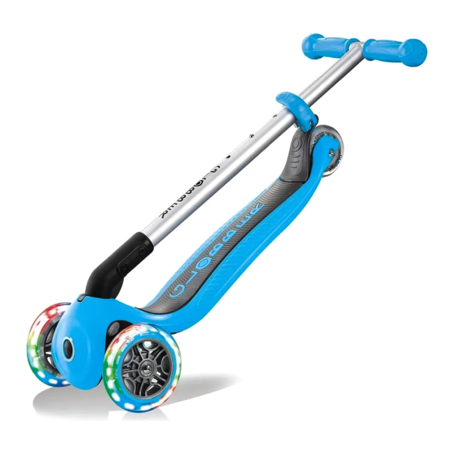 Самокати - Самокат Globber Primo foldable lights блакитний (432-101-2)#4