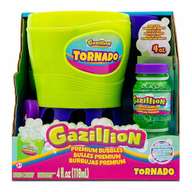 Мильні бульбашки - Набір Gazillion Bubbles генератор мильних бульбашок Торнадо і розчин 118 мл (GZ36365)#3