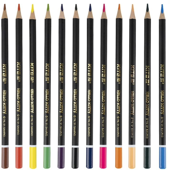 Канцтовари - Олівці кольорові Kite Hello Kitty тригранні 12 кольорів (HK21-058)#3