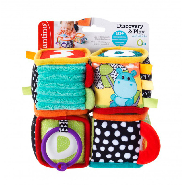 Розвивальні іграшки - М'який кубик Infantino Звірята (306606)#3