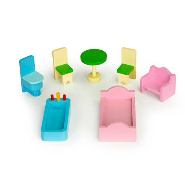 Меблі та будиночки - Ляльковий будиночок Ecotoys М'ятна резиденція (W08123)#3