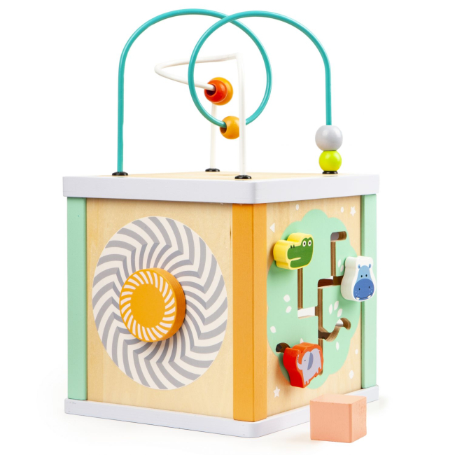 Розвивальні іграшки - Дерев'яний бізікуб Ecotoys (1031)#2