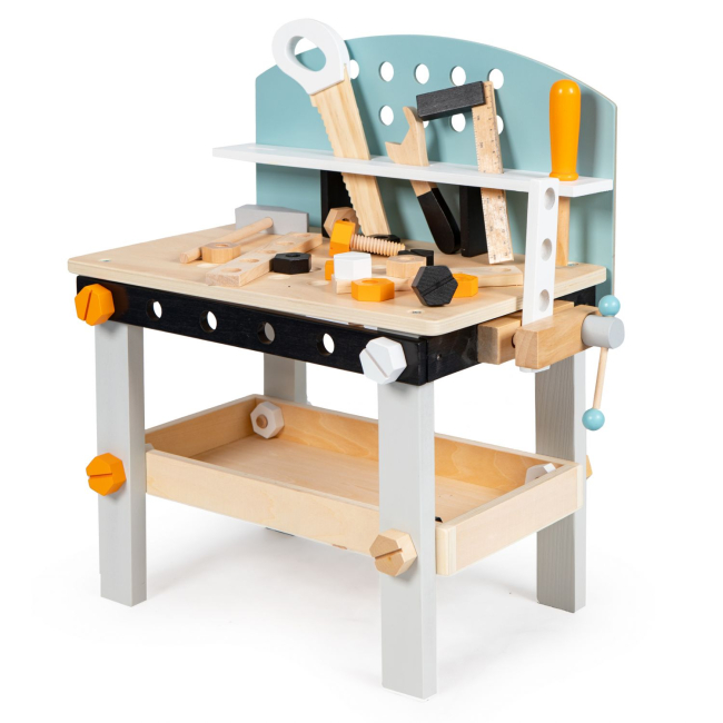 Набори професій - Ігровий набір Ecotoys Дерев'яна майстерня з інструментами (176N)#2