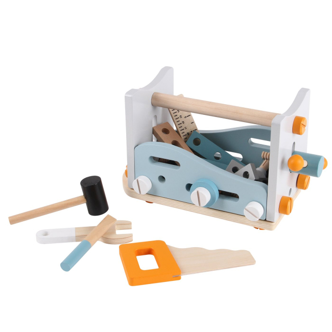 Набори професій - Ігровий набір Ecotoys Дерев'яна майстерня з інструментами (1182N)#2