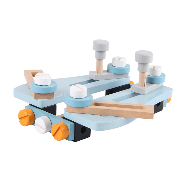 Набори професій - Ігровий набір Ecotoys Дерев'яна майстерня з інструментами (1182N)#3