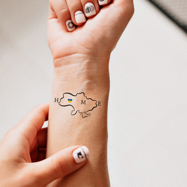 Косметика - Набір тату для тіла Tattooshka Ukraine is my home (L-49)#2