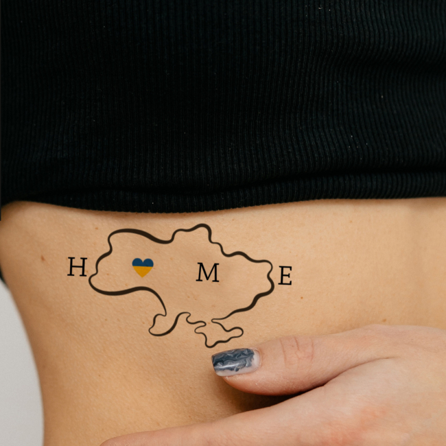 Косметика - Набір тату для тіла Tattooshka Україна у моєму серці (LB-137)#2