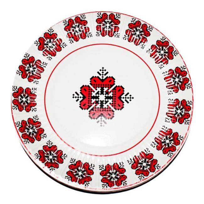 Аксесуари для свят - Посуд паперовий Party House Вишиванка 12 штук (4822621792562)#2