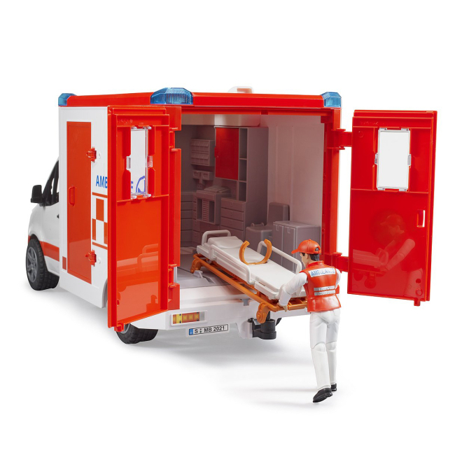 Транспорт і спецтехніка - Швидка допомога Bruder MB Sprinter з фігуркою (02676)#3