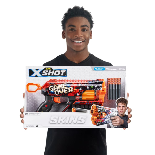 Помпова зброя - Швидкострільний бластер X-Shot Skins Griefer Game Over (36561D)#4